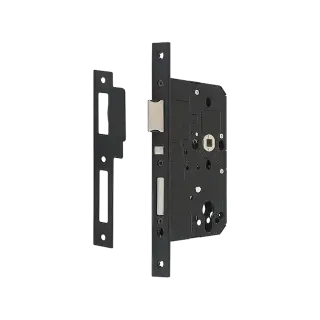 AR915-S-60-BLK Hoppe Arrone DIN Mortice Apartment Lock Square Forend (60mm Backset) - Matt Black (50026173)