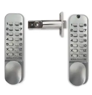 BORG Locks BL2021 SC Light Duty Back to Back Digital Lock (60mm Latch) - Satin Chrome