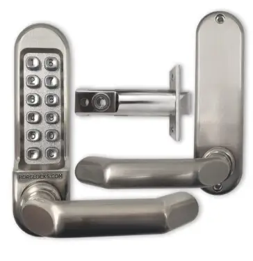 Click Here To Enlarge This Photo Of BORG Locks BL5001 SS Medium/Heavy Duty Digital Lock (Round Bar) with Free Passage Mode (60mm Latch) - Stainless Steel