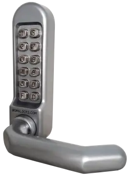 Click Here To Enlarge This Photo Of BORG Locks BL5003 SC Medium/Heavy Duty Digital Lock (Round Bar) with Free Passage Mode (60x72mm Euro Profile Lockcase) - Satin Chrome
