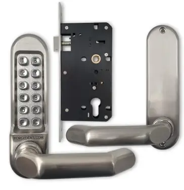 Click Here To Enlarge This Photo Of BORG Locks BL5003 SS Medium/Heavy Duty Digital Lock (Round Bar) with Free Passage Mode (60x72mm Euro Profile Lockcase) - Stainless Steel
