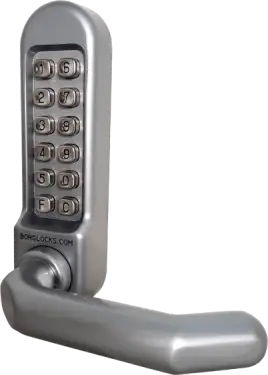 Click Here To Enlarge This Photo Of BORG Locks BL5008 SC Medium/Heavy Duty Digital Lock (Round Bar) with Free Passage Mode (Front Plate only for use with Panic Hardware) - Satin Chrome
