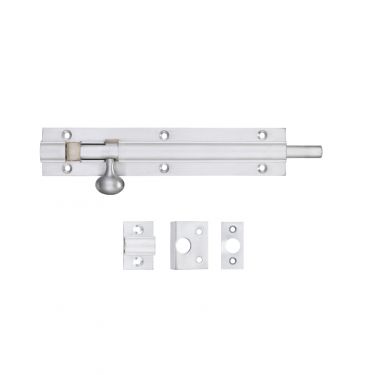 Click Here To Enlarge This Photo Of FB57SC - Zoo Hardware Fulton & Bray Architectural Barrel Bolt 150mm x 30mm Satin Chrome