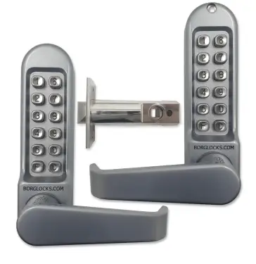Click Here To Enlarge This Photo Of BORG Locks BL5451 SC Medium/Heavy Duty Back to Back Digital Lock (Flat Bar) with Free Passage Mode (60mm Latch) - Satin Chrome