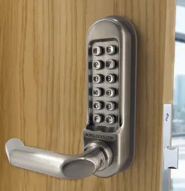 Click Here To Enlarge This Photo Of BORG Locks BL5053 SS Medium/Heavy Duty Back to Back Digital Lock (Round Bar) with Free Passage Mode (60x72mm Euro Profile Lockcase) - Stainless Steel