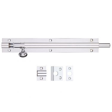 Click Here To Enlarge This Photo Of FB58CP - Zoo Hardware Fulton & Bray Architectural Barrel Bolt 200mm x 30mm Polished Chrome