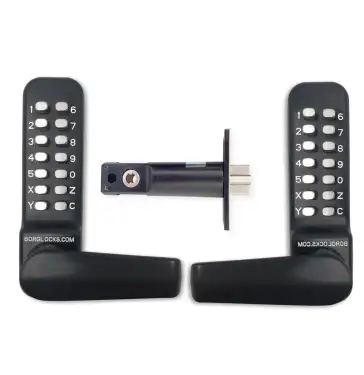 Click Here To Enlarge This Photo Of BORG Locks BL4441 MG Pro Medium/Heavy Duty Free Turning Back to Back Digital Lock (60mm Latch) - Marine Grade Black