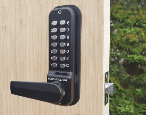 Click Here To Enlarge This Photo Of BORG Locks BL4441 MG Pro Medium/Heavy Duty Free Turning Back to Back Digital Lock (60mm Latch) - Marine Grade Black