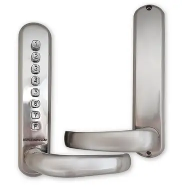Click Here To Enlarge This Photo Of BORG Locks BL6000 SS Heavy Duty Narrow Stile Digital Lock with Free Passage Mode - Stainless Steel