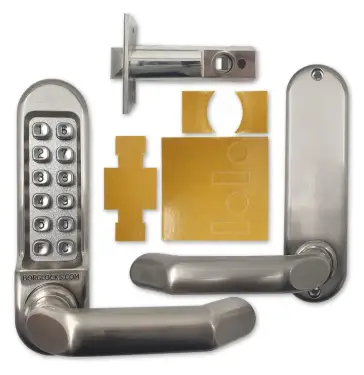Click Here To Enlarge This Photo Of BORG Locks BL5001 FT SS FIRE RATED Medium/Heavy Duty Digital Lock (Round Bar) with Free Passage Mode (60mm Latch) - Stainless Steel