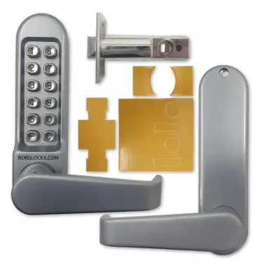 Click Here To Enlarge This Photo Of BORG Locks BL5401 FT SC FIRE RATED Medium/Heavy Duty Digital Lock (Flat Bar) with Free Passage Mode (60mm Latch) - Satin Chrome