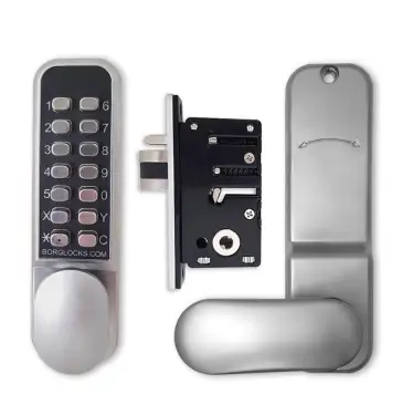 Click Here To Enlarge This Photo Of BORG Locks BL2002 ECP SC Light Duty Digital Lock with Easicode Pro Coding Chamber (28mm Latch for Aluminium/Narrow Stile Doors) - Satin Chrome