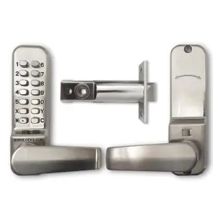 BORG Locks BL2401 ECP SS Medium Duty Digital Lock with Holdback Function & Easicode Pro Coding Chamber (60mm Latch) - Stainless Steel