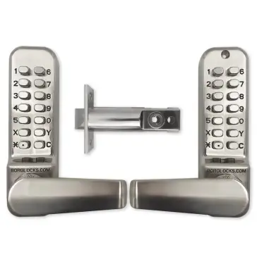 Click Here To Enlarge This Photo Of BORG Locks BL2421 ECP SS Medium Duty Back to Back Digital Lock with Holdback Function & Easicode Pro Coding Chamber (60mm Latch) - Stainless Steel