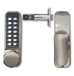 BORG Locks BL2501 ECP SS Medium Duty 'Codestar' Digital Lock with Holdback & Easicode Pro Coding Chamber (60mm Latch) - Stainless Steel