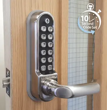 Click Here To Enlarge This Photo Of BORG Locks BL5001 ECP SS Medium/Heavy Duty Digital Lock (Round Bar) with Free Passage Mode & Easicode Pro Coding Chamber (60mm Latch) - Stainless Steel