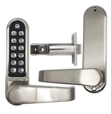 Click Here To Enlarge This Photo Of BORG Locks BL5401 ECP SC Medium/Heavy Duty Flat Bar Digital Lock with Free Passage Mode & Easicode Pro Coding Chamber (60mm Latch) - Satin Chrome