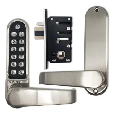 Click Here To Enlarge This Photo Of BORG Locks BL5402 ECP SC Medium/Heavy Duty Flat Bar Digital Lock with Free Passage Mode & Easicode Pro Coding Chamber (28mm Latch for Aluminium/Narrow Stile Doors) - Satin Chrome