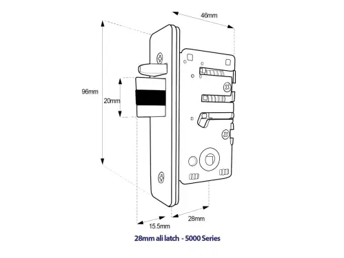 Click Here To Enlarge This Photo Of BORG Locks BL5402 ECP SS Medium/Heavy Duty Digital Lock (Flat Bar) with Free Passage Mode & Easicode Pro Coding Chamber (28mm Latch for Aluminium/Narrow Stile Doors) - Stainless Steel