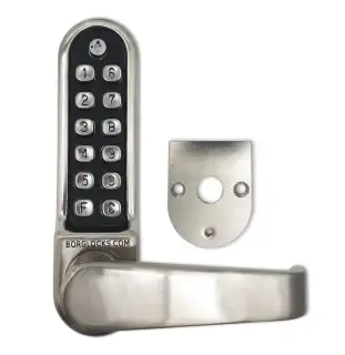 BORG Locks BL5408 ECP SC Medium/Heavy Duty Digital Lock (Flat Bar) with Free Passage Mode & Easicode Pro Coding Chamber (Front Plate only for use with Panic Hardware) - Satin Chrome