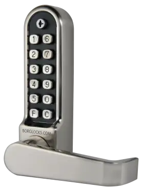 Click Here To Enlarge This Photo Of BORG Locks BL5408 ECP SS Medium/Heavy Duty Digital Lock (Flat Bar) with Free Passage Mode & Easicode Pro Coding Chamber (Front Plate only for use with Panic Hardware) - Stainless Steel
