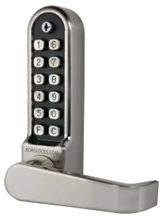 BORG Locks BL5408 ECP SS Medium/Heavy Duty Digital Lock (Flat Bar) with Free Passage Mode & Easicode Pro Coding Chamber (Front Plate only for use with Panic Hardware) - Stainless Steel