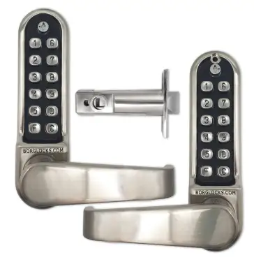 Click Here To Enlarge This Photo Of BORG Locks BL5451 ECP SS Medium/Heavy Duty Back to Back Digital Lock (Flat Bar) with Free Passage Mode & Easicode Pro Coding Chamber (60mm Latch) - Stainless Steel