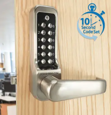 Click Here To Enlarge This Photo Of BORG Locks BL7001 ECP SS Heavy Duty Digital Lock with Free Passage & Easicode Pro Coding Chamber (60mm Latch) - Stainless Steel