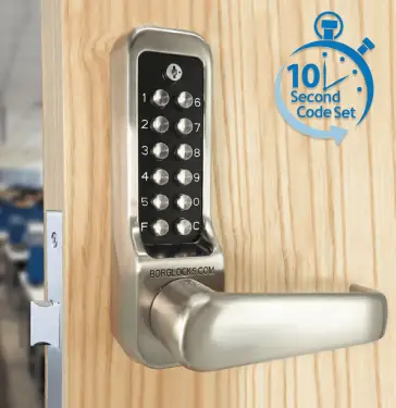 Click Here To Enlarge This Photo Of BORG Locks BL7003 ECP SS Heavy Duty Digital Lock with Free Passage & Easicode Pro Coding Chamber (60x72mm Euro Profile Lockcase) - Stainless Steel
