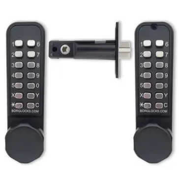 Click Here To Enlarge This Photo Of BORG Locks BL2621 ECP MG Pro Medium Duty Back to Back Digital Lock with Easicode Pro Coding Chamber (60mm Latch) - Marine Grade Black