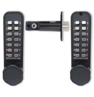 BORG Locks BL2621 ECP MG Pro Medium Duty Back to Back Digital Lock with Easicode Pro Coding Chamber (60mm Latch) - Marine Grade Black
