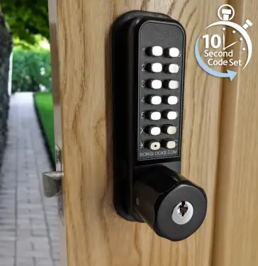 Click Here To Enlarge This Photo Of BORG Locks BL2771 ECP MG Pro Medium Duty Back to Back Digital Lock with Holdback, Key Override & Easicode Pro Coding Chamber (60mm Latch) - Marine Grade Black