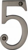 C1560 5-MB Heritage Brass Numeral 5 Face Fix 76mm (3") Matt Bronze Finish
