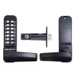 BORG Locks BL4401 ECP MG Pro Medium/Heavy Duty Free Turning Digital Lock with Holdback & Easicode Pro Coding Chamber (60mm Latch) - Marine Grade Black