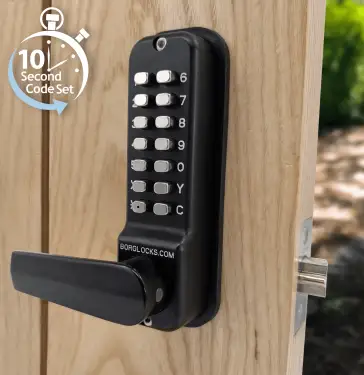Click Here To Enlarge This Photo Of BORG Locks BL4441 ECP MG Pro Medium/Heavy Duty Free Turning Back to Back Digital Lock & Easicode Pro Coding Chamber (60mm Latch) - Marine Grade Black