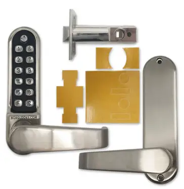Click Here To Enlarge This Photo Of BORG Locks BL5401 ECP FT SC FIRE RATED Medium/Heavy Duty Digital Lock (Flat Bar) with Free Passage Mode & Easicode Pro Coding Chamber (60mm Latch) - Satin Chrome