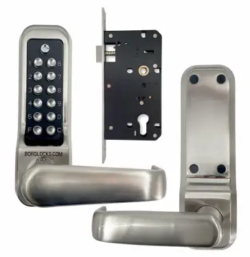 Click Here To Enlarge This Photo Of BORG Locks BL7003 ECP FT SS FIRE RATED Heavy Duty Digital Lock with Free Passage & Easicode Pro Coding Chamber (60x72mm Euro Profile Lockcase) - Stainless Steel