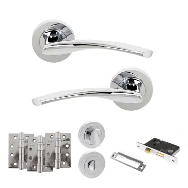 Click Here To Enlarge This Photo Of Atlantic - S22RPC STATUS Arizona Door Handle Pack - Polished Chrome