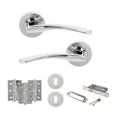 Click Here To Enlarge This Photo Of Atlantic - S22RPC STATUS Arizona Door Handle Pack - Polished Chrome