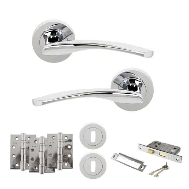 Click Here To Enlarge This Photo Of Atlantic - S22RPC STATUS Arizona Door Handle Pack - Polished Chrome
