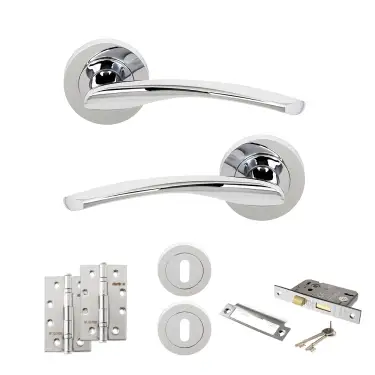 Click Here To Enlarge This Photo Of Atlantic - S22RPC STATUS Arizona Door Handle Pack - Polished Chrome
