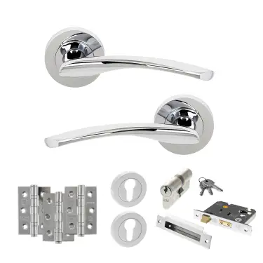 Click Here To Enlarge This Photo Of Atlantic - S22RPC STATUS Arizona Door Handle Pack - Polished Chrome