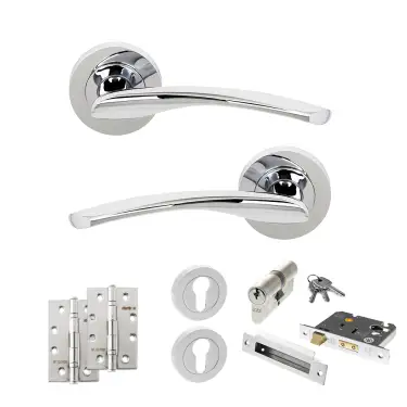 Click Here To Enlarge This Photo Of Atlantic - S22RPC STATUS Arizona Door Handle Pack - Polished Chrome