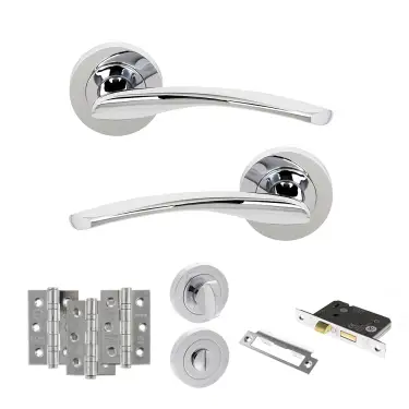Click Here To Enlarge This Photo Of Atlantic - S22RPC STATUS Arizona Door Handle Pack - Polished Chrome