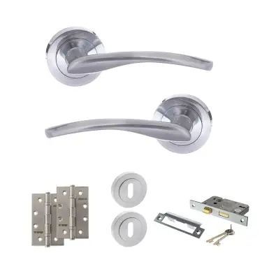 Click Here To Enlarge This Photo Of Atlantic - S22RSC STATUS Arizona Door Handle Pack - Satin Chrome