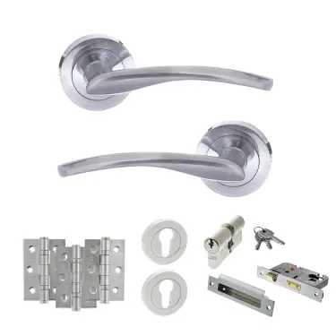 Click Here To Enlarge This Photo Of Atlantic - S22RSC STATUS Arizona Door Handle Pack - Satin Chrome