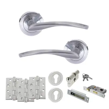 Click Here To Enlarge This Photo Of Atlantic - S22RSC STATUS Arizona Door Handle Pack - Satin Chrome