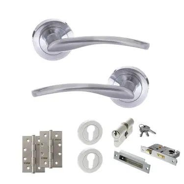 Click Here To Enlarge This Photo Of Atlantic - S22RSC STATUS Arizona Door Handle Pack - Satin Chrome