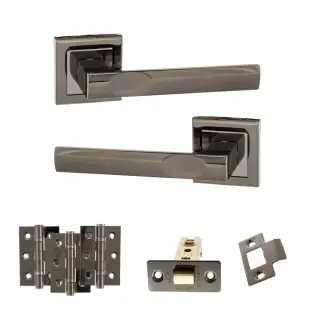 Atlantic - S24SBN STATUS Kansas Door Handle Pack - Black Nickel