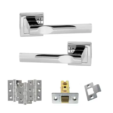 Click Here To Enlarge This Photo Of Atlantic - S24SPC STATUS Kansas Door Handle Pack - Polished Chrome